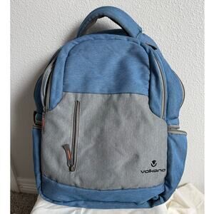 Volkano Breeze Backpack With 15.6" Laptop Compartment, Blue/Gray